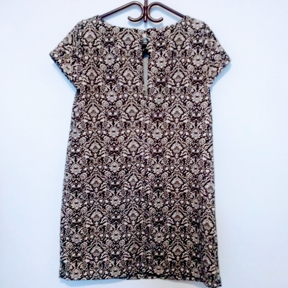 Zara shift dress in B/W pattern - size L - Picture 3 of 4